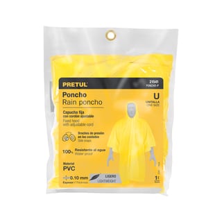 PONCHO AMARILLO LIGERO PRETUL 21541