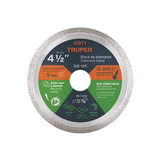 DISCO DIAMANTADO 4" RIN CONTINUO TRUPER 12977