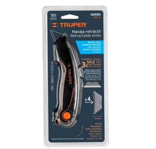 CUTTER RETRACTIL 7" NEGRO TRUPER 16950
