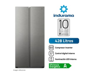 REFRIGERADORA INDURAMA SIDE BY SIDE RI769 428 LT