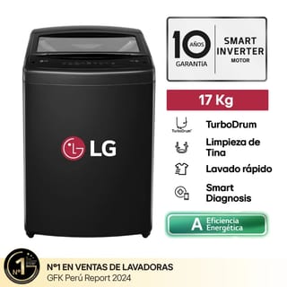LAVADORA LG 17 KG NEGRO WT17OBVTB