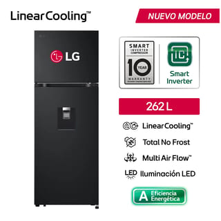 REFRIGERADORA LG 264 LT NEGRO VT26WPM