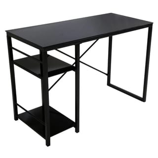 ESCRITORIO VIDRIO METAL 110 X 50 NEGRO JHC