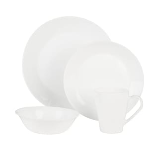 JUEGO VAJILLAS 16 PZS OPAL BLANCO CASA BONITA