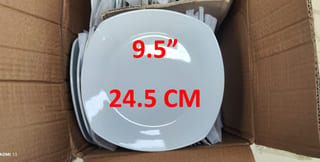 LOZA PLATO SEMI CUADR. TENDIDO 24.5 CM (#9.5)