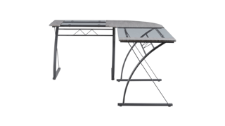 ESCRITORIO VIDRIO METAL EN L 170 X 150 LYON
