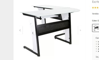 ESCRITORIO VIDRIO NEGRO EJECUTIVO EN L 170 X 145