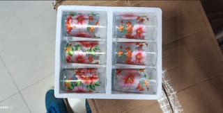 SET VASO 6PZ. COLORES FLORES