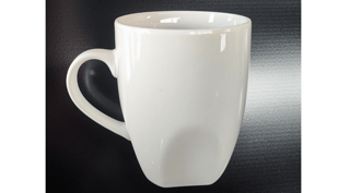 LOZA TAZA BLANCO CURVO 105 * 85