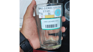 VASO VIDRIO LECHERO 120 * 80