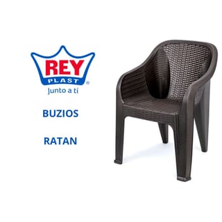 SILLA PLASTICO BUZIOS MARRON MORO REY
