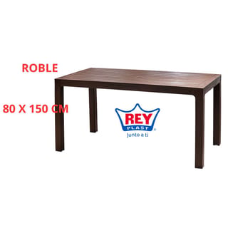 MESA PLASTICO ROBLE 150 X 80 CM REY