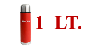 TERMO BALA 1 L NEG/ROJ RECORD