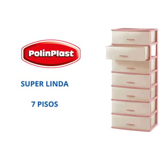 COMODA PLASTICO SUPER LINDA 7 PISOS POLINPLAST