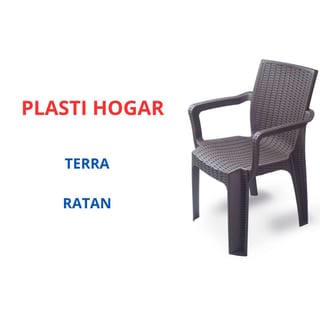 SILLA PLASTICO TERRA RATAN BRAZOS PLASTIHOGAR
