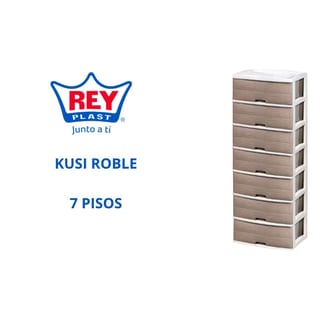 COMODA PLASTICO KUSI ROBLE 7 PISOS REY