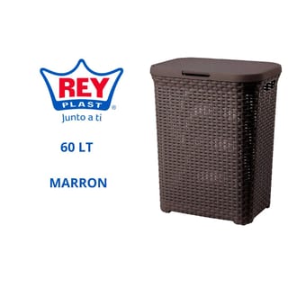 CESTO ROPA RATAN MARRON 60 LITROS REY