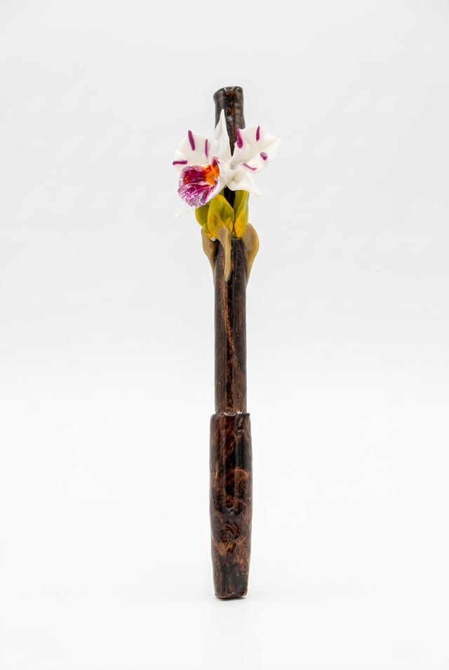 Lapicero con diseño de orquídea Cattleya