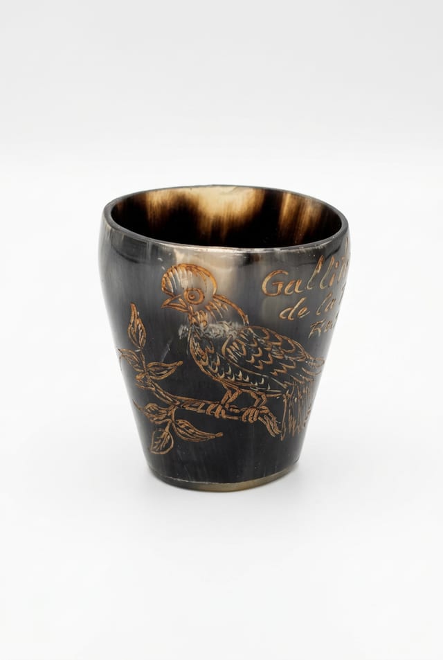 Copa de cacho Perú con diseños turísticos de Amazonas