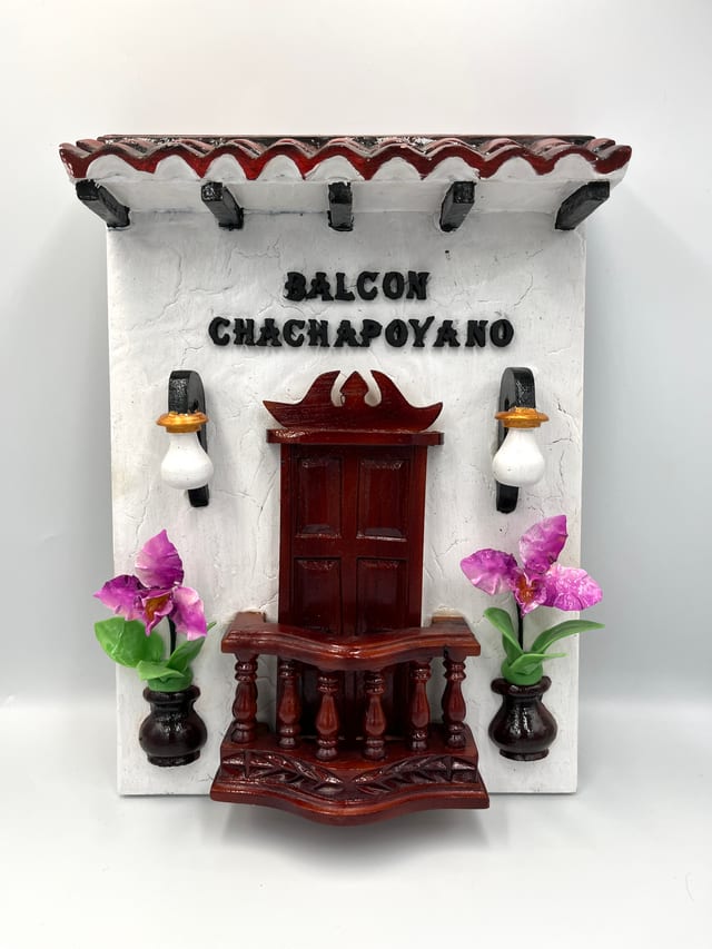 Balcón Chachapoyano decorativo de 25 × 35 cm