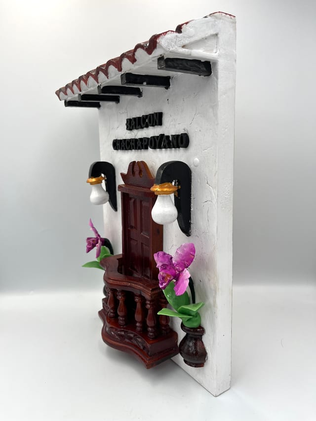 Balcón Chachapoyano decorativo de 25 × 35 cm