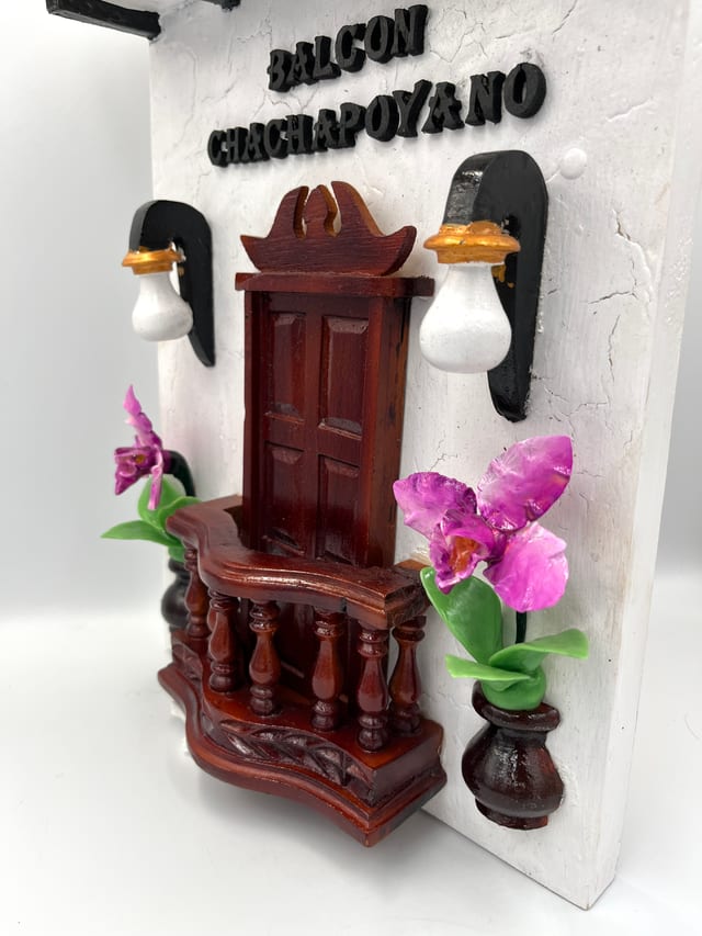 Balcón Chachapoyano decorativo de 25 × 35 cm