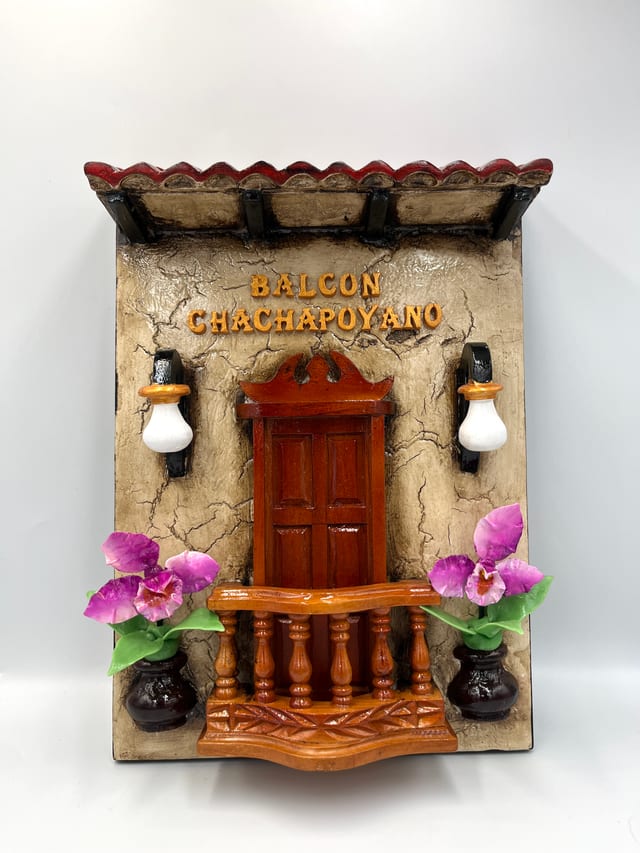 Balcón Chachapoyano decorativo de 25 × 35 cm