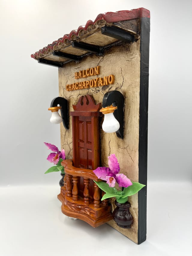 Balcón Chachapoyano decorativo de 25 × 35 cm