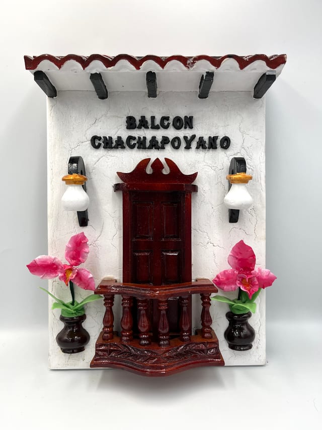 Balcón Chachapoyano decorativo de 25 × 35 cm