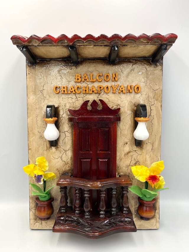 Balcón Chachapoyano decorativo de 25 × 35 cm