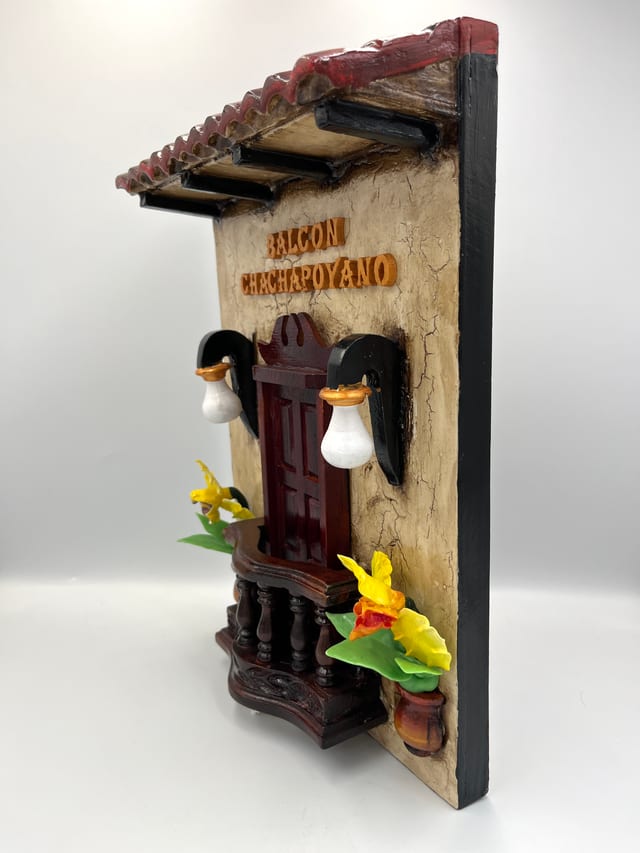 Balcón Chachapoyano decorativo de 25 × 35 cm