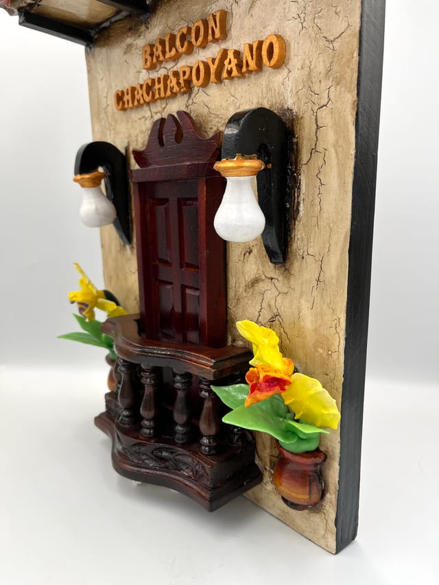 Balcón Chachapoyano decorativo de 25 × 35 cm