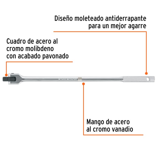 MANGO DADO 1/2X17" ESPANDIBLE CROM.TRUPER 13412