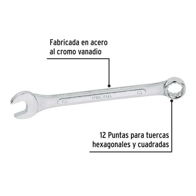 LLAVE MIXTA 15MM PRETUL 21909