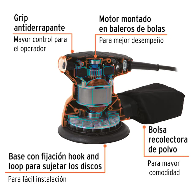 LIJADORA ORBITAL 5" TRUPER 102466