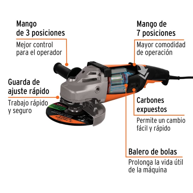 AMOLADORA 7" TRUPER 2100 W 11022