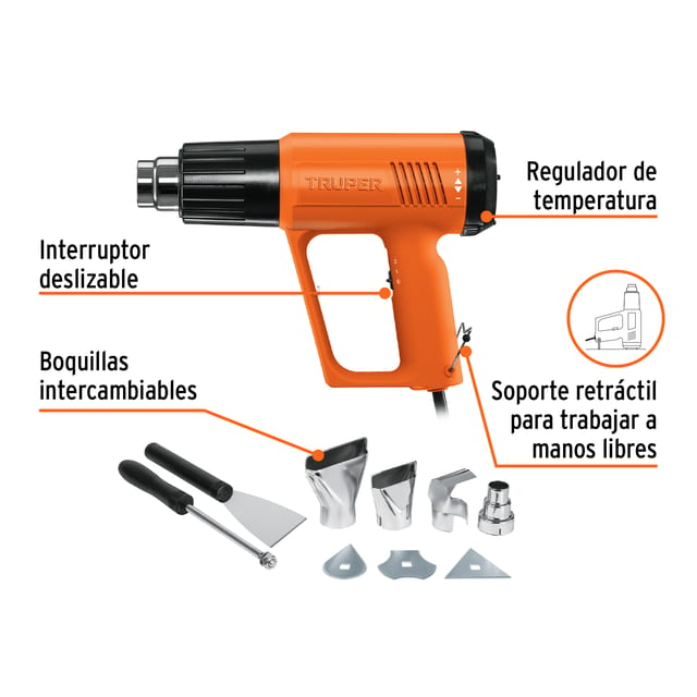 PISTOLA PROFECIONAL CALOR PVC TRUPER 15734