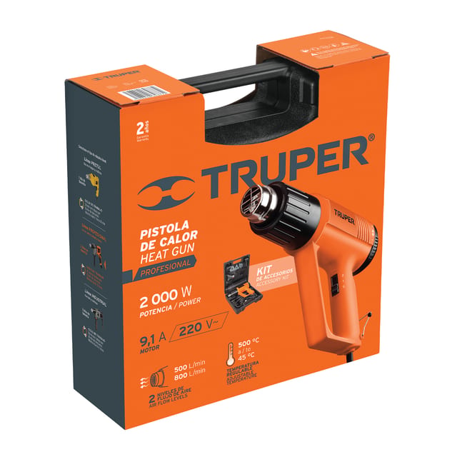 PISTOLA PROFECIONAL CALOR PVC TRUPER 15734