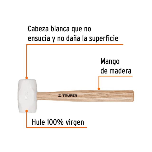 MARTILLO GOMA 16 OZ TRUPER 16931