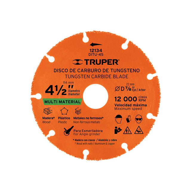 DISCO MULTIMATERIAL 4 1/2" TRUPER 12134