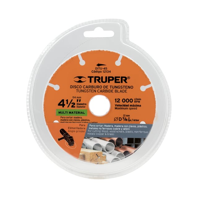 DISCO MULTIMATERIAL 4 1/2" TRUPER 12134