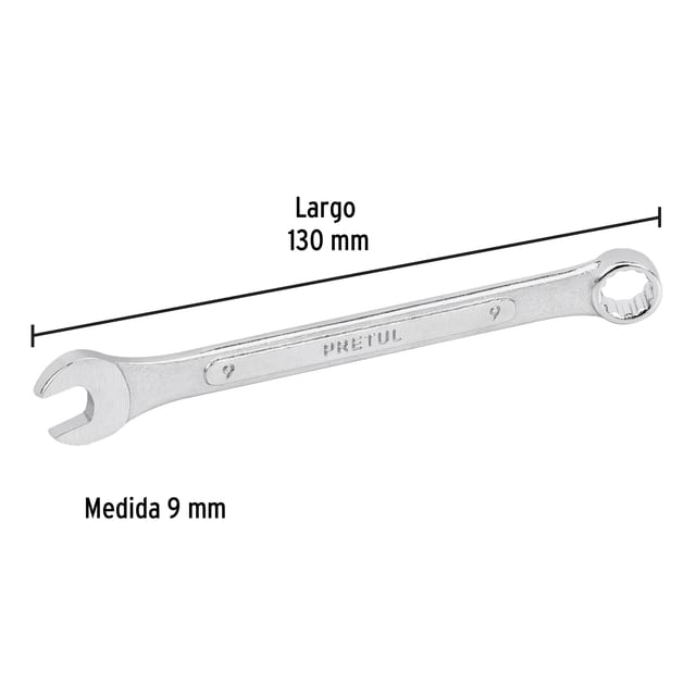 LLAVE MIXTA 9MM PRETUL 21903
