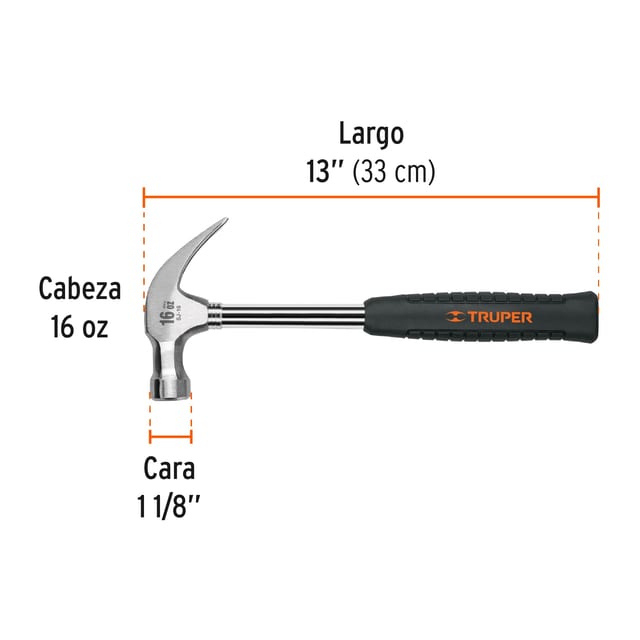 MARTILLO PULIDO CROMADO TRUPER 16700