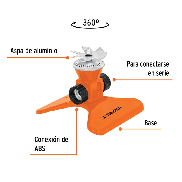ASPERSOR ACERO CON ASPA TRUPER 10329