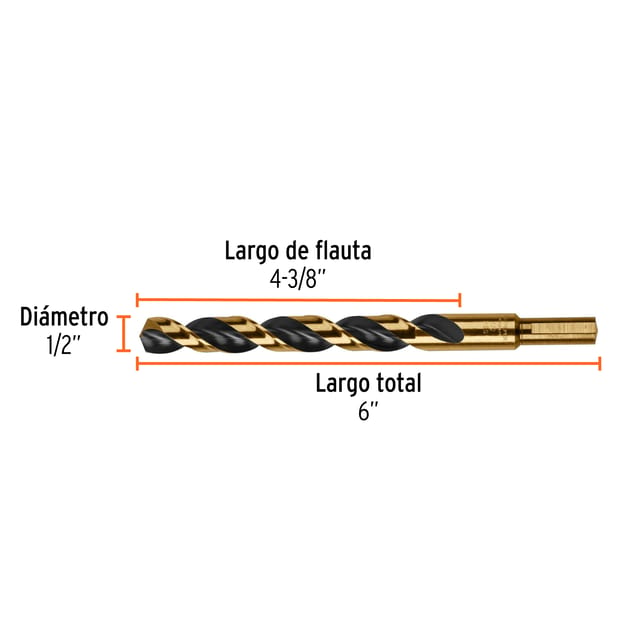 BROCA METAL 1/2" TRUPER 11166