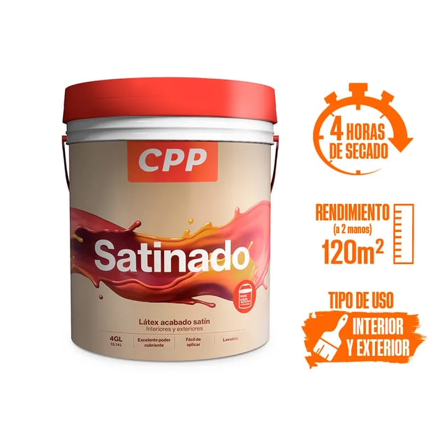 LATEX BLANCO SATINADO CPP PATO 4 GL.