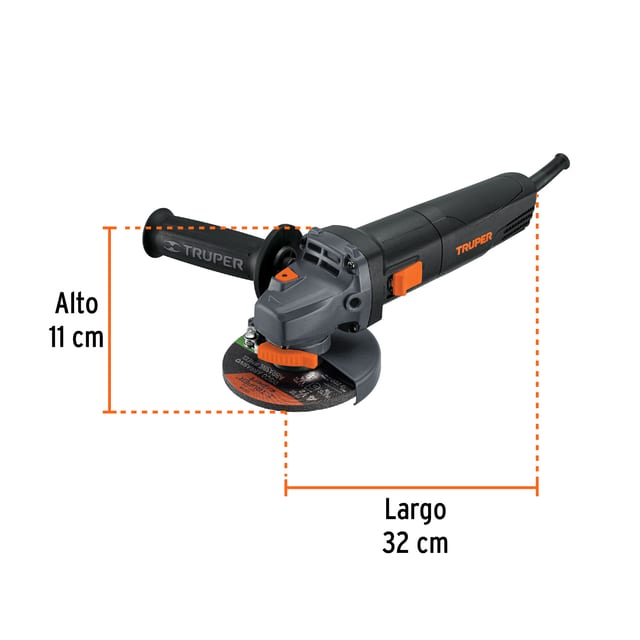 AMOLADORA 850W INDUSTRIAL 4 1/2 TRUPER 100755