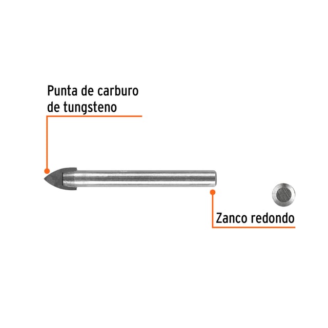 BROCA VIDRIO /MAYOLICA 1/2" TRUPER 11705