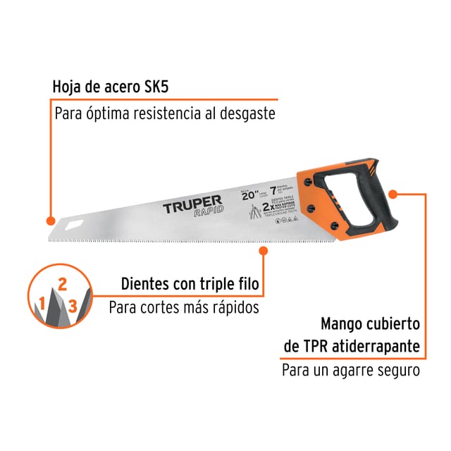 SERRUCHO 20" 7 DPP TRUPER 101869