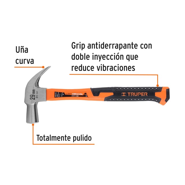 MARTILLO 29 MM TRUPER 10852 MANGO FIBRA V.